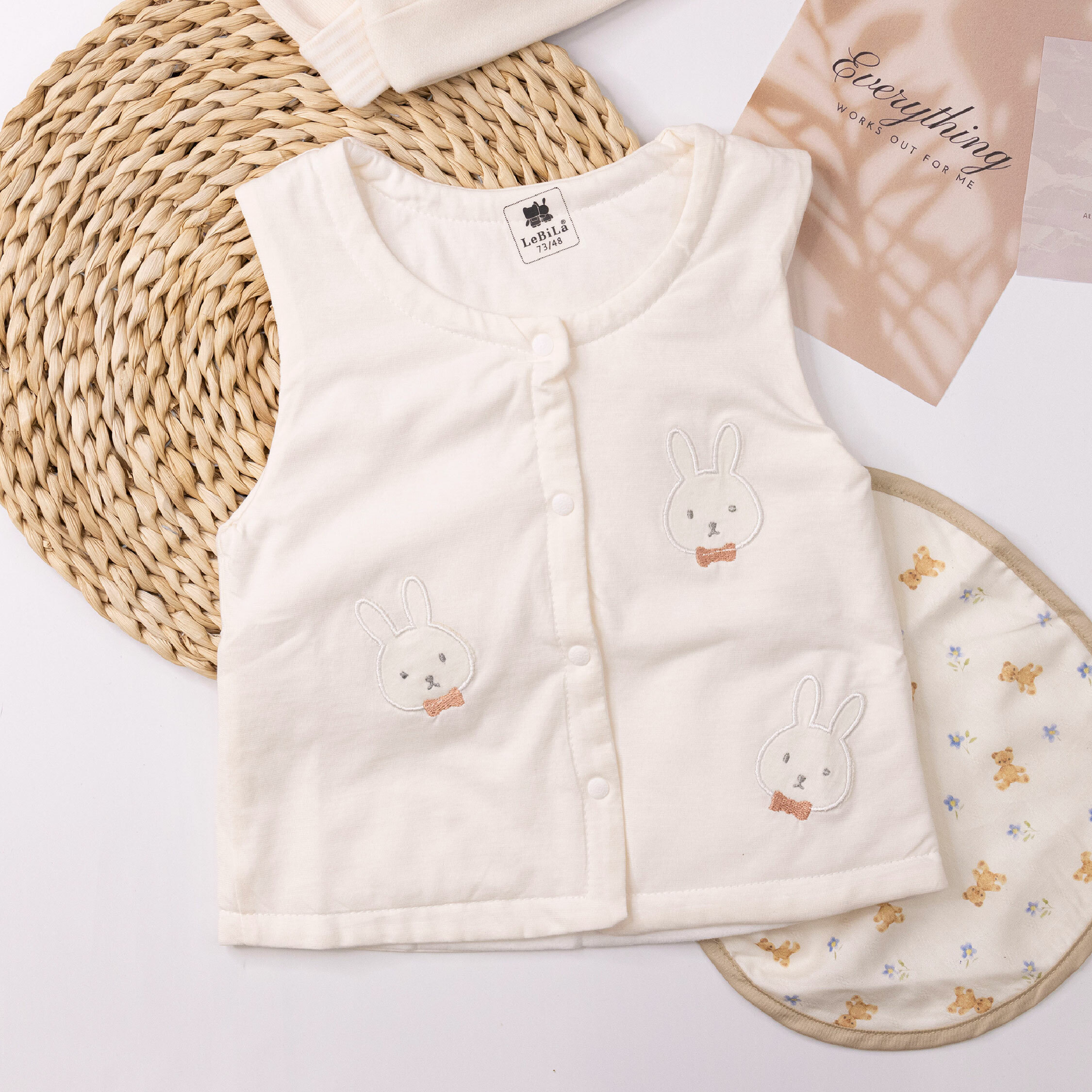 純淨系列【T3002】熊＆兔寶貝質感舒適背心＊二色