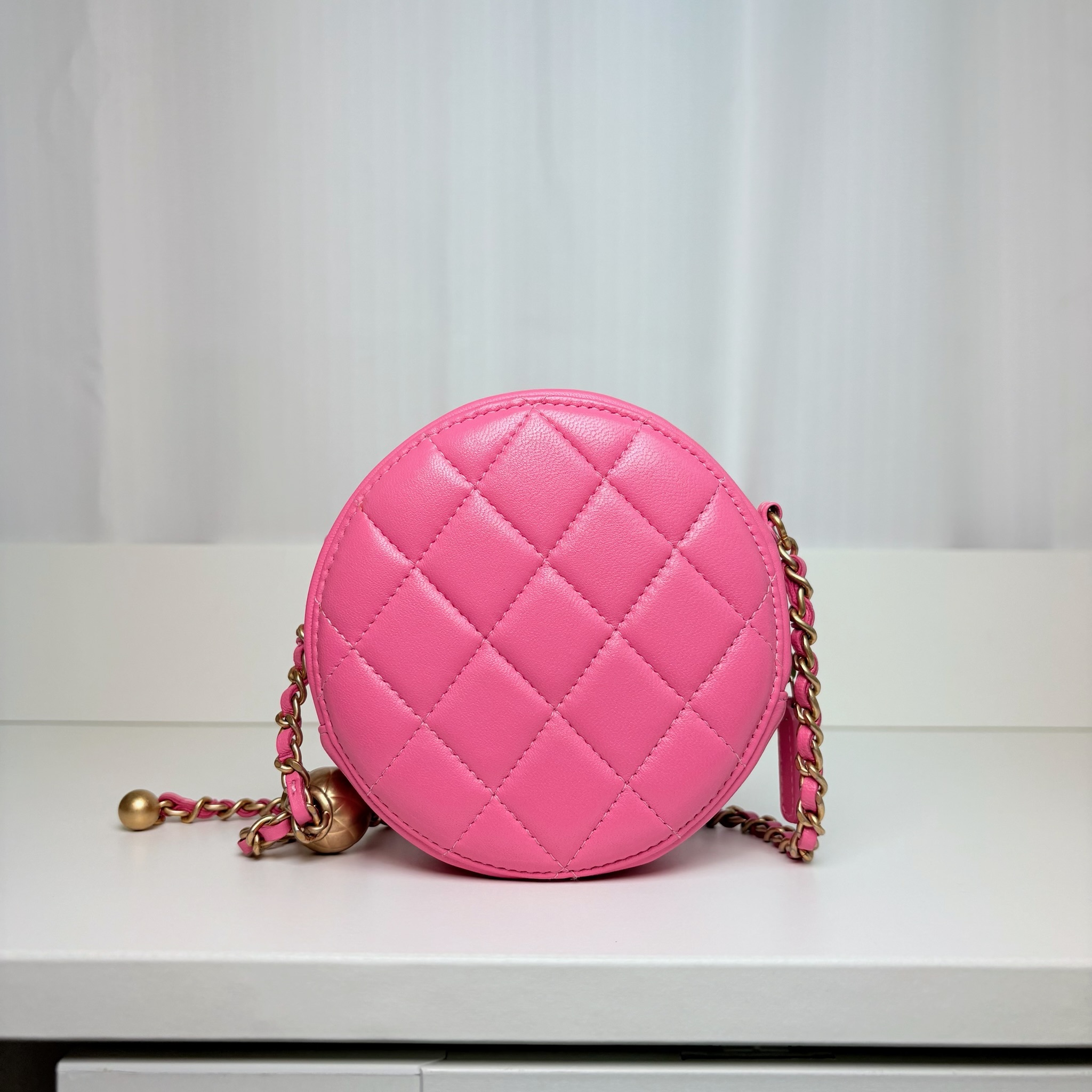 Chanel CC Round Crossbody Bag - Pink - Ghw