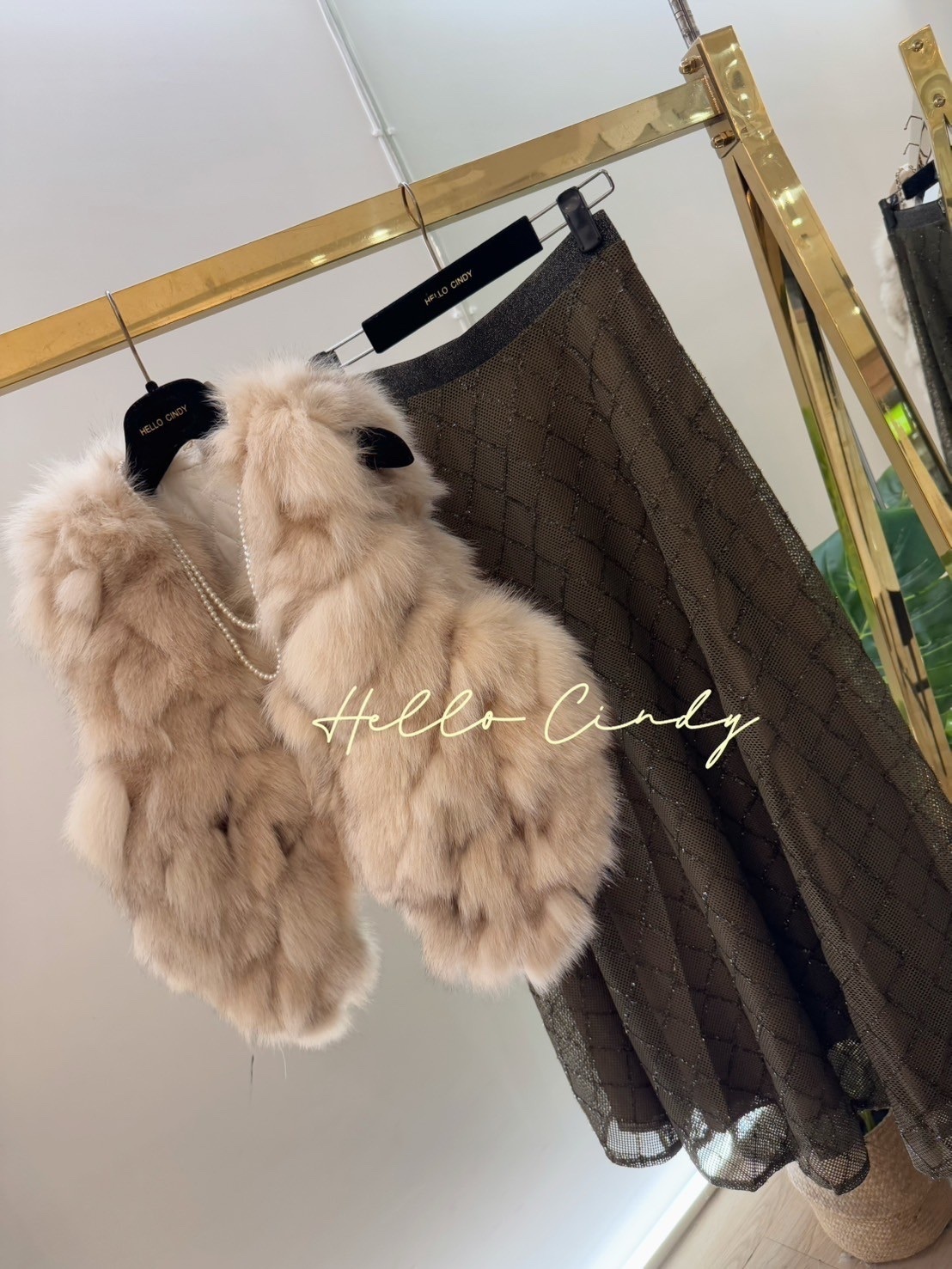 官網獨賣 V12014 現貨-閃亮菱格紗裙