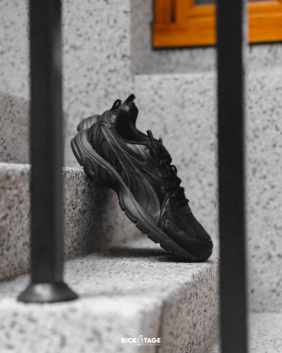 男鞋 PUMA Milenio Tech 黑 皮革 輕量 網布 復古 運動 休閒鞋【392322-02】