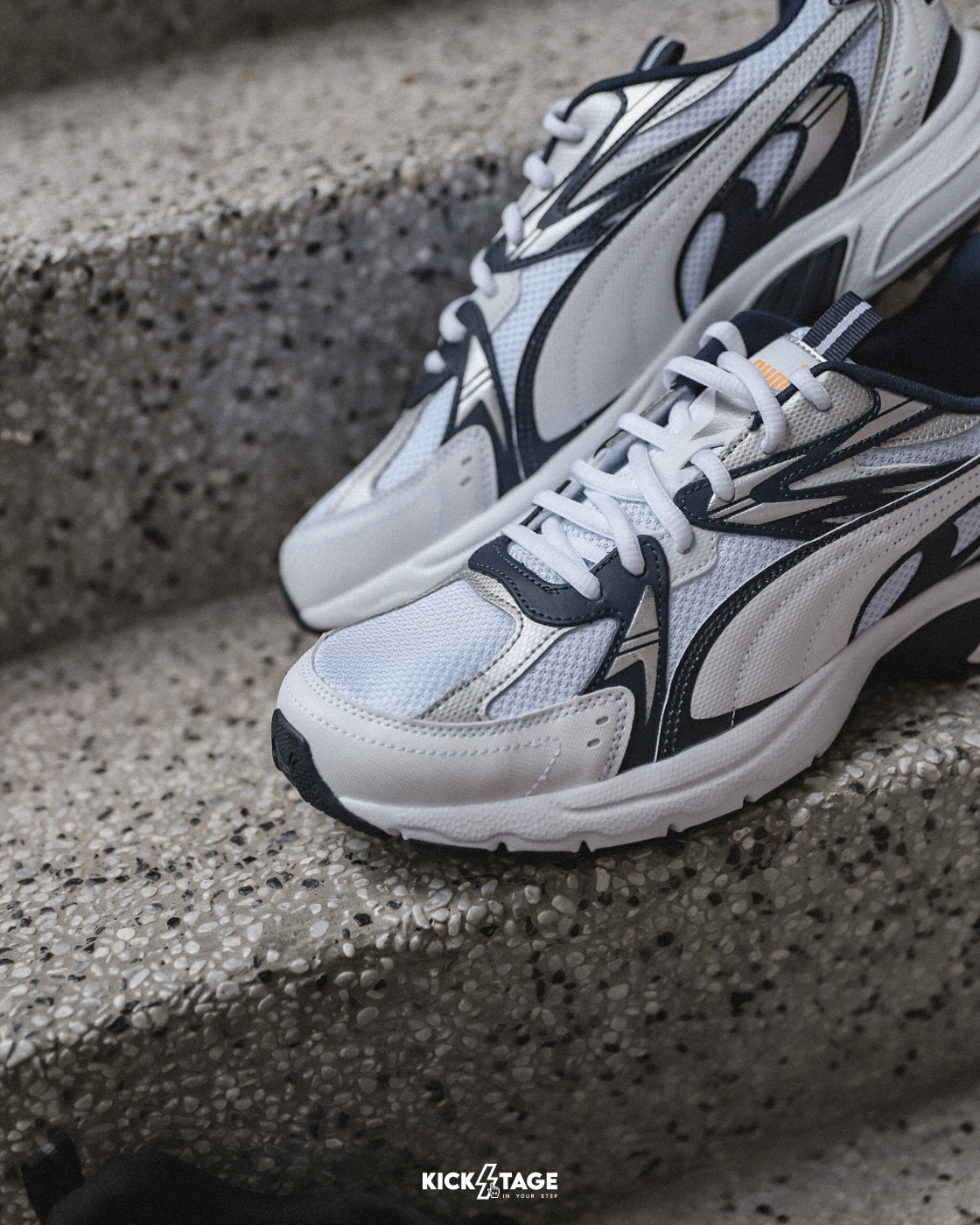 男鞋 PUMA Milenio Tech 白銀藍 皮革 輕量 網布 復古 運動 休閒鞋【392322-05】