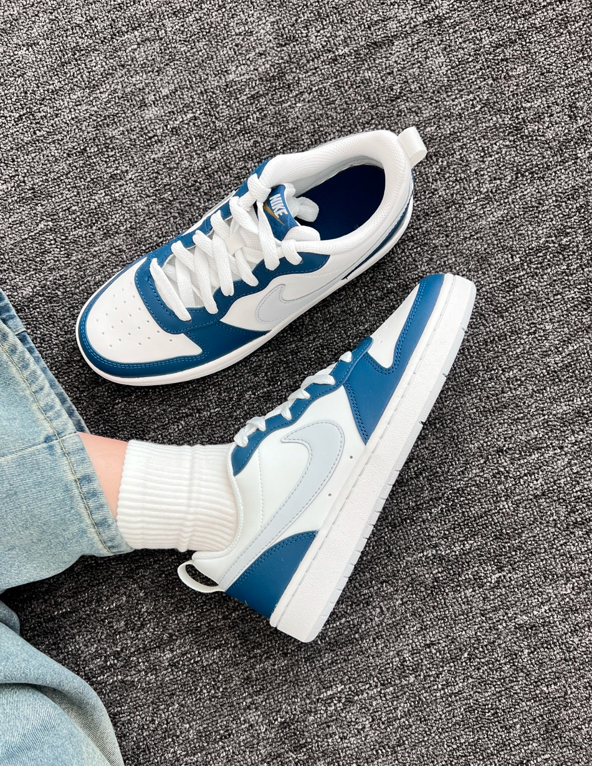 Nike Borough Low 2 GS 黑曜石 海軍藍 銀勾 大童 小dunk BQ5448-121/預購