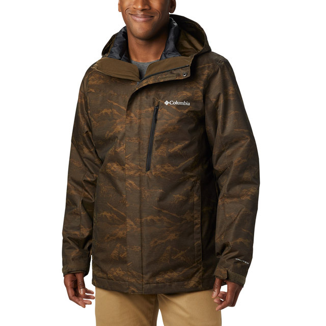 Columbia 美國 兩件式OT防水保暖外套 男款 (軍綠、紅藍) 防水/保暖/可調節風帽/彈性 05C0011550