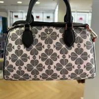 [S] KATE SPADE KG483 SPADE FLOWER PV DUFFLE CB,BLACK MULTI, 196021504853 (SKS1473)