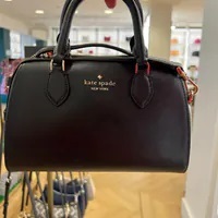 [S] KATE SPADE KF493 MADISON SAFFIANO LEATHER DUFFLE CB,BLACK, 196021439230 (SKS1475)