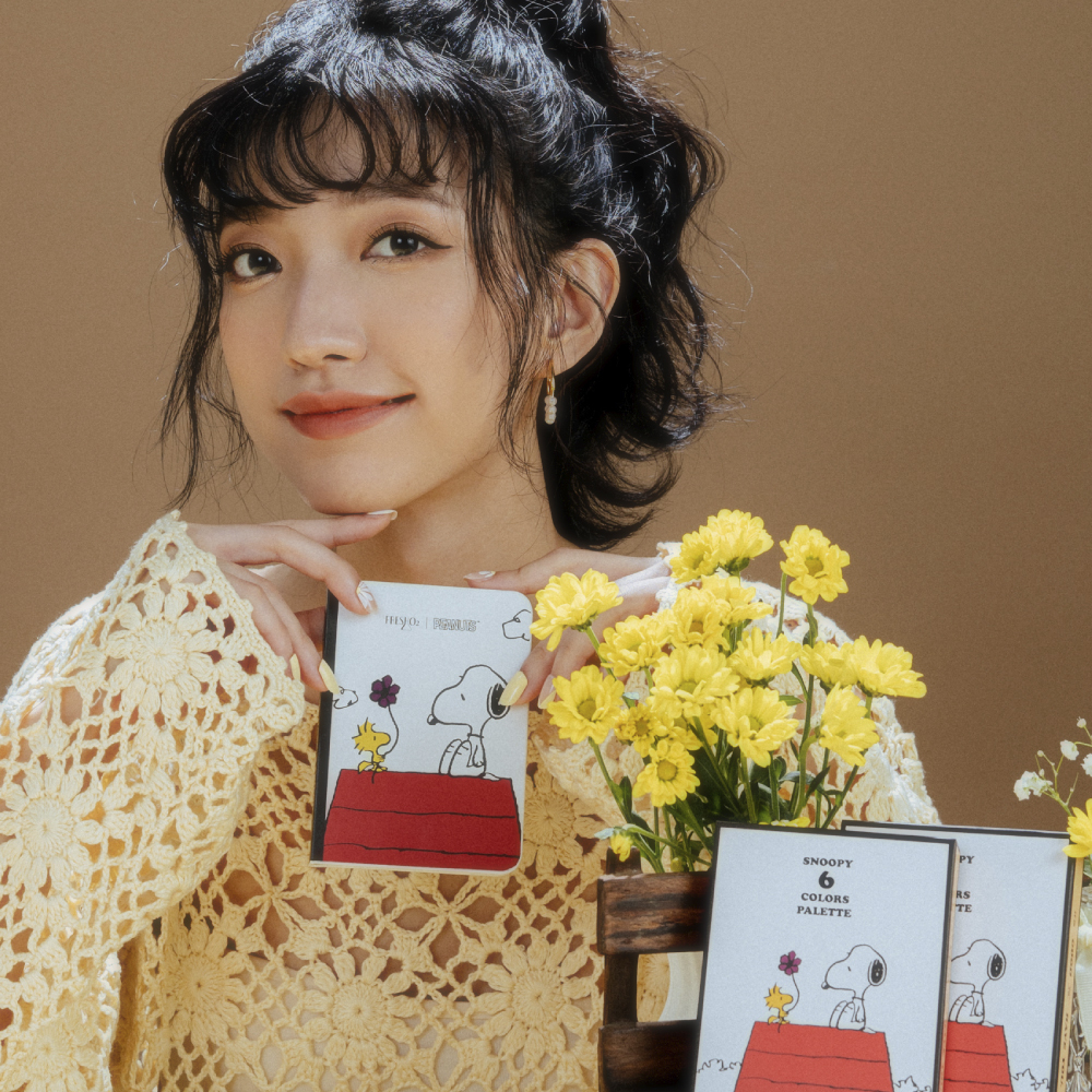 【盒損】史努比六色眼影盤