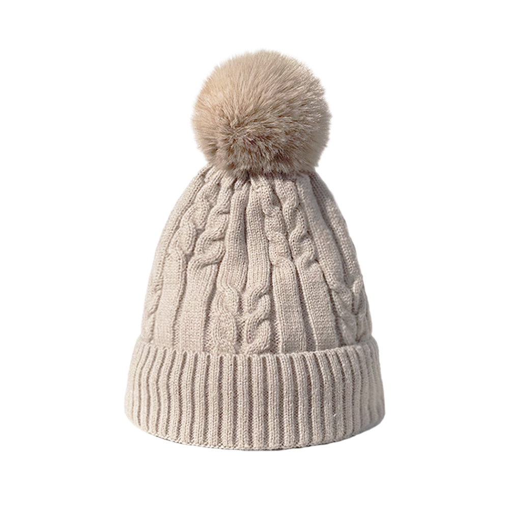 小麻花雙層毛球保暖帽 女款 (5色) 保暖/舒適/針織帽/經典百搭/旅遊 41JIU8030