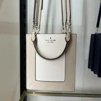 [S] KATE SPADE KI885 LENA COLORBLOCK PEBB LENA MINI TOTE,LIGHT SAND, 196021555589 (SKS1477)