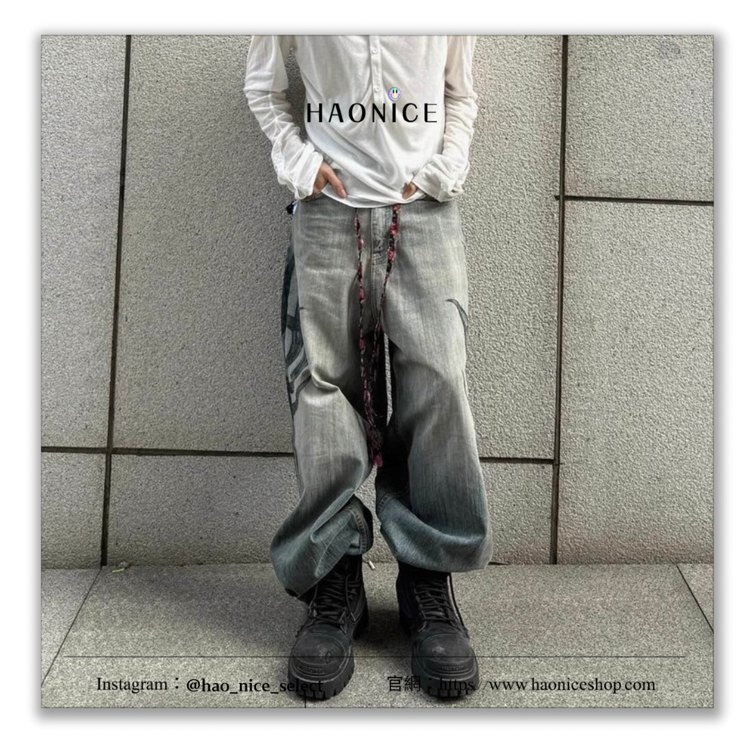 HAO NICE】Supreme HJR TROMPE L'OEIL LOOSE FIT JEAN 24FW 秋冬 HAO NICE】Supreme HJR TROMPE L'OEIL LOOSE FIT JEAN 24FW 秋冬