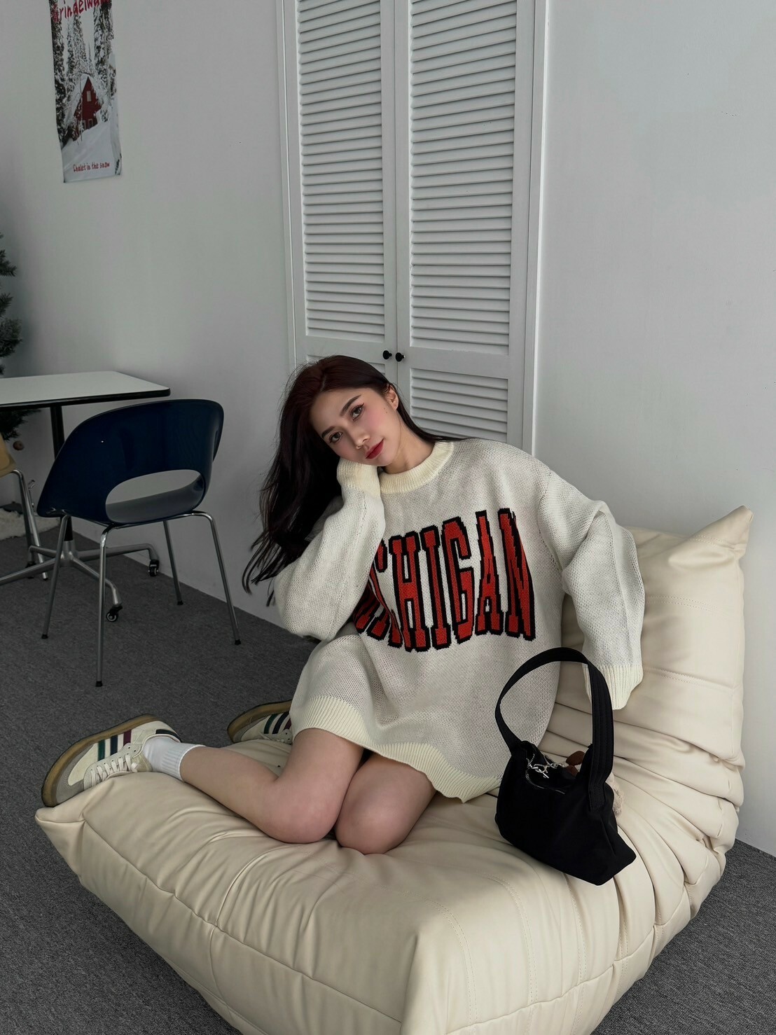 MICHIGAN混色寬鬆毛衣