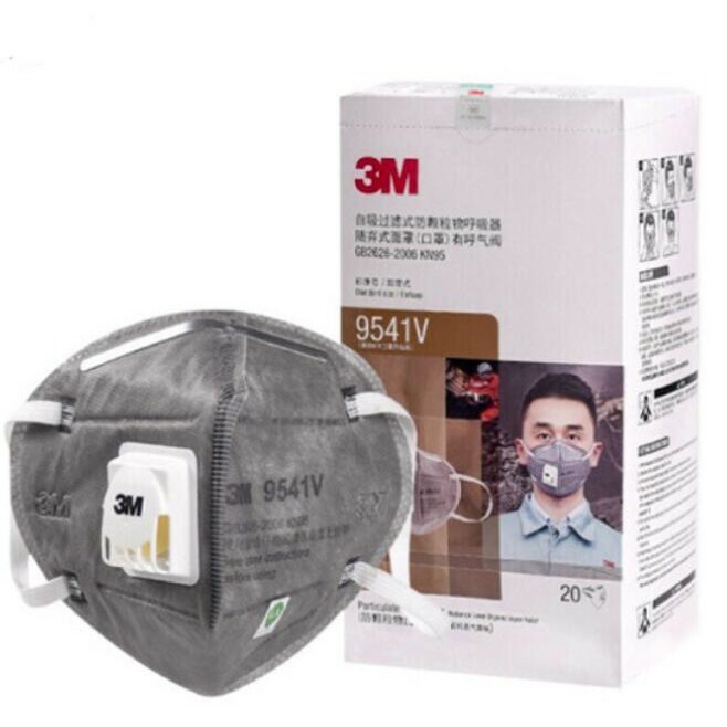 附發票｜3M 9541V/單入｜KN95 P2活性碳防塵口罩 防PM2.5霧霾 有機氣體/粉塵