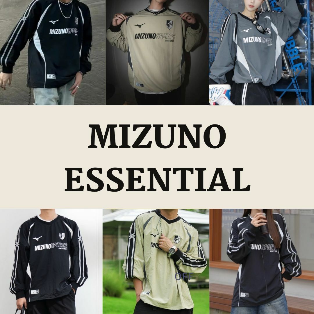 MIZUNO Essential Jersey 1906 blackcor 復古足球衣 長袖 球衣 美式寬鬆 足球衣 3色