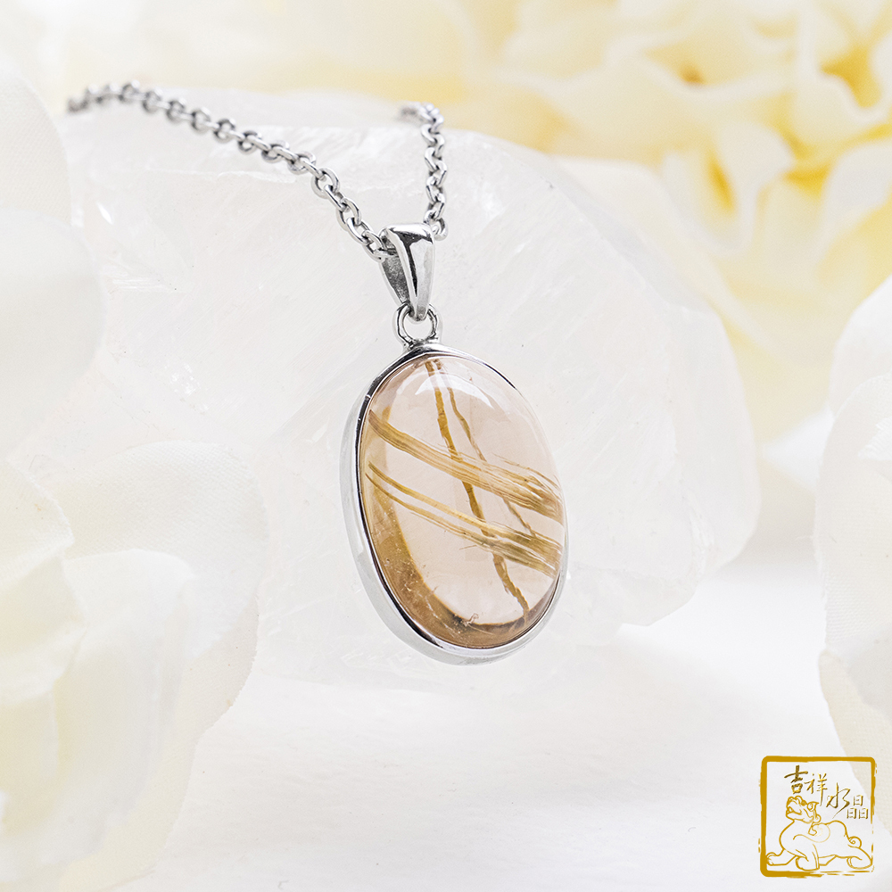 鈦晶蛋面墜 5.6g 旺財運