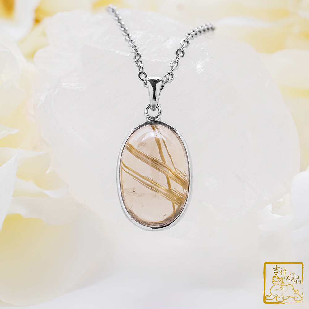 鈦晶蛋面墜 5.6g 旺財運