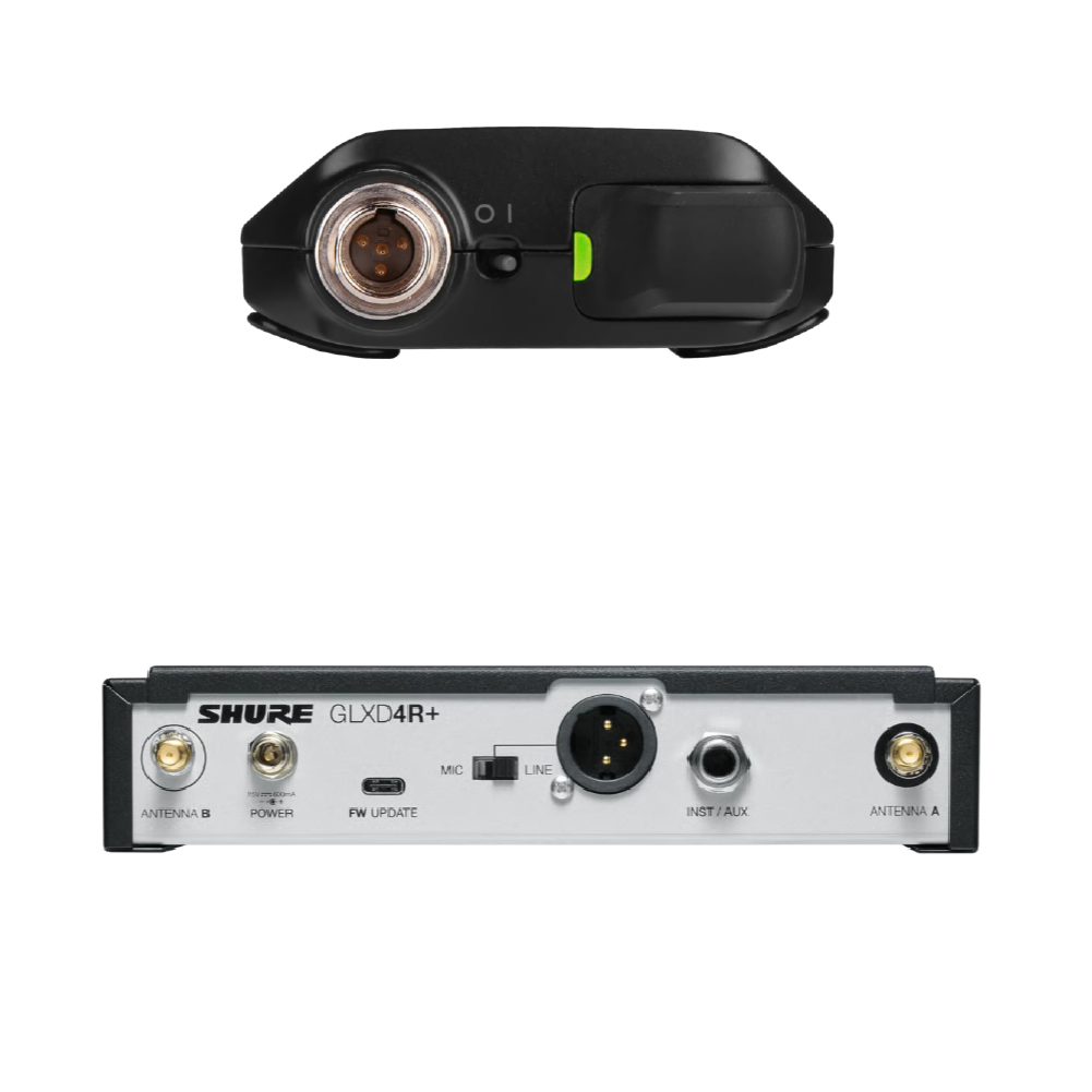 Shure Shure / GLXD+ 系列 無線領夾/頭戴傳輸系統 (GLXD14+/GLXD14R+)(WL185、WL93、SM35等多種領夾/頭戴音頭可選配) 第 3 張圖片｜三峽配件 / 週邊