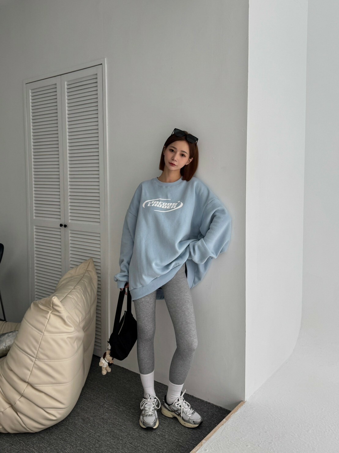 OVERSIZE內刷毛大學T