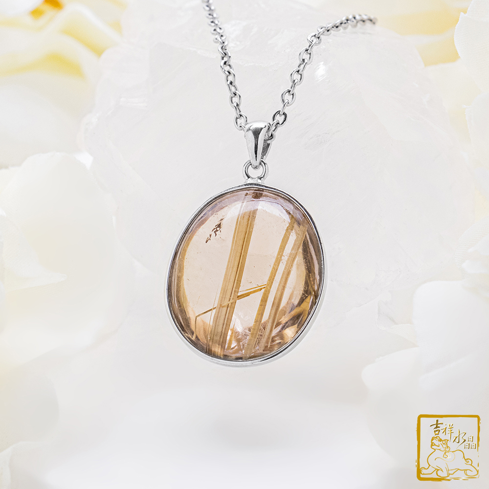 鈦晶蛋面墜 7.1g 旺財運