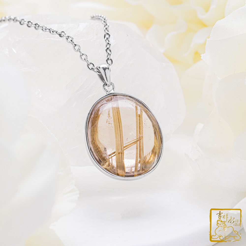 鈦晶蛋面墜 7.1g 旺財運