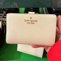 [S] KATE SPADE KC580 MADISON SAFFIANO LEATHER MEDIUM COMPACT WALLET,MERINGUE, 196021444180 (SKS1497)