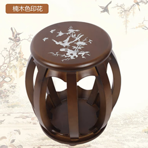 Hotly recommended guzheng round stool (color: nanmu color printing) (size: height 43CM*board 30CM)