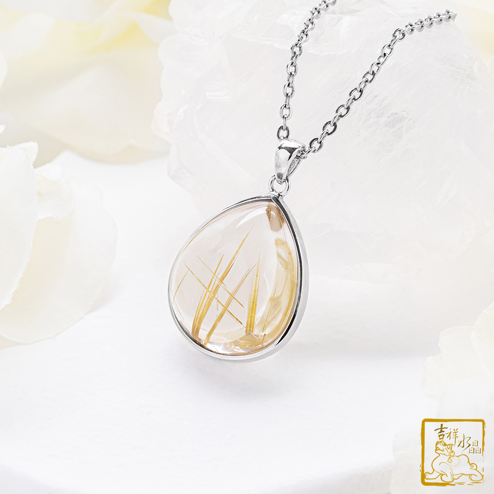 鈦晶水滴墜 8.1g 招財水晶