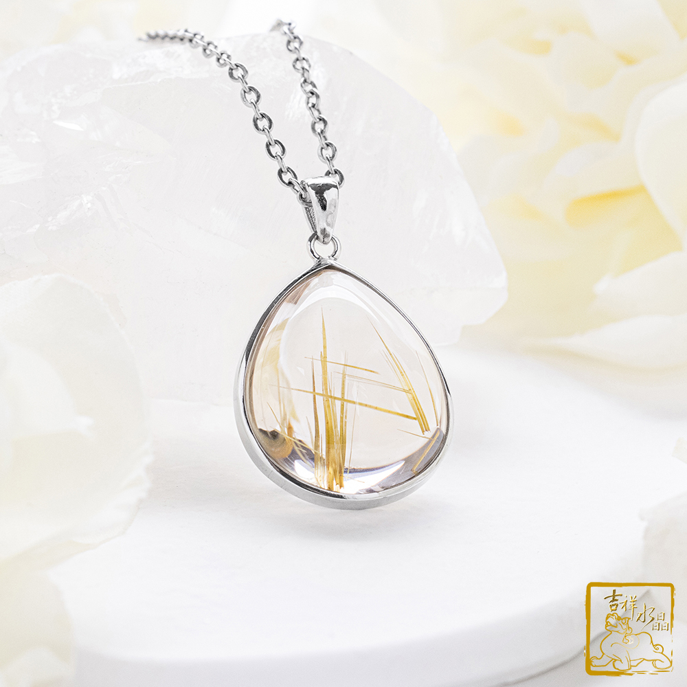 鈦晶水滴墜 8.1g 招財水晶