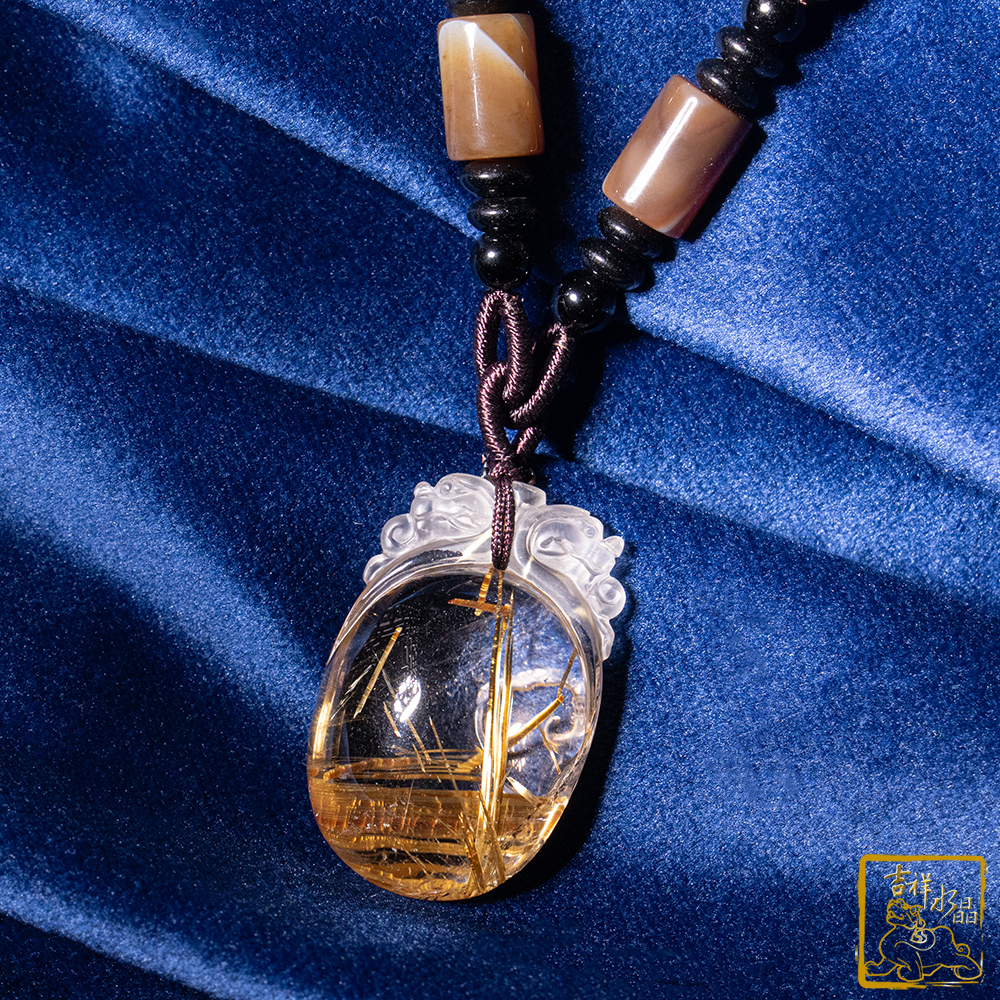 鈦晶雙貔貅項鍊 15.7g 吉祥富貴