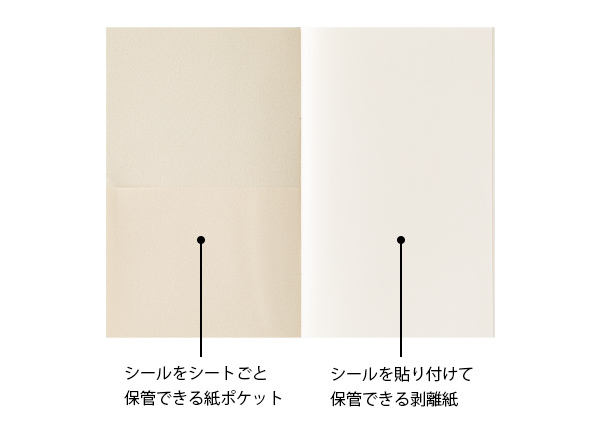 貼紙簿附口袋 B6｜MIDORI / JAPAN