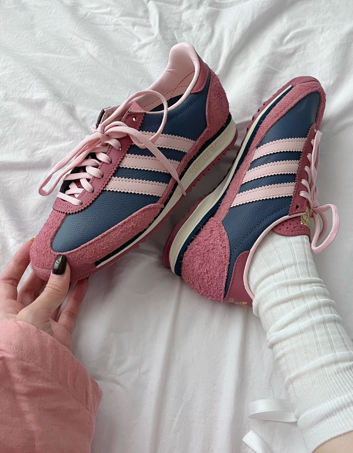 Adidas Originals SL 72 OG 莓果深藍 豆沙粉色 深藍色 麂皮 運動鞋 IF1939/預購