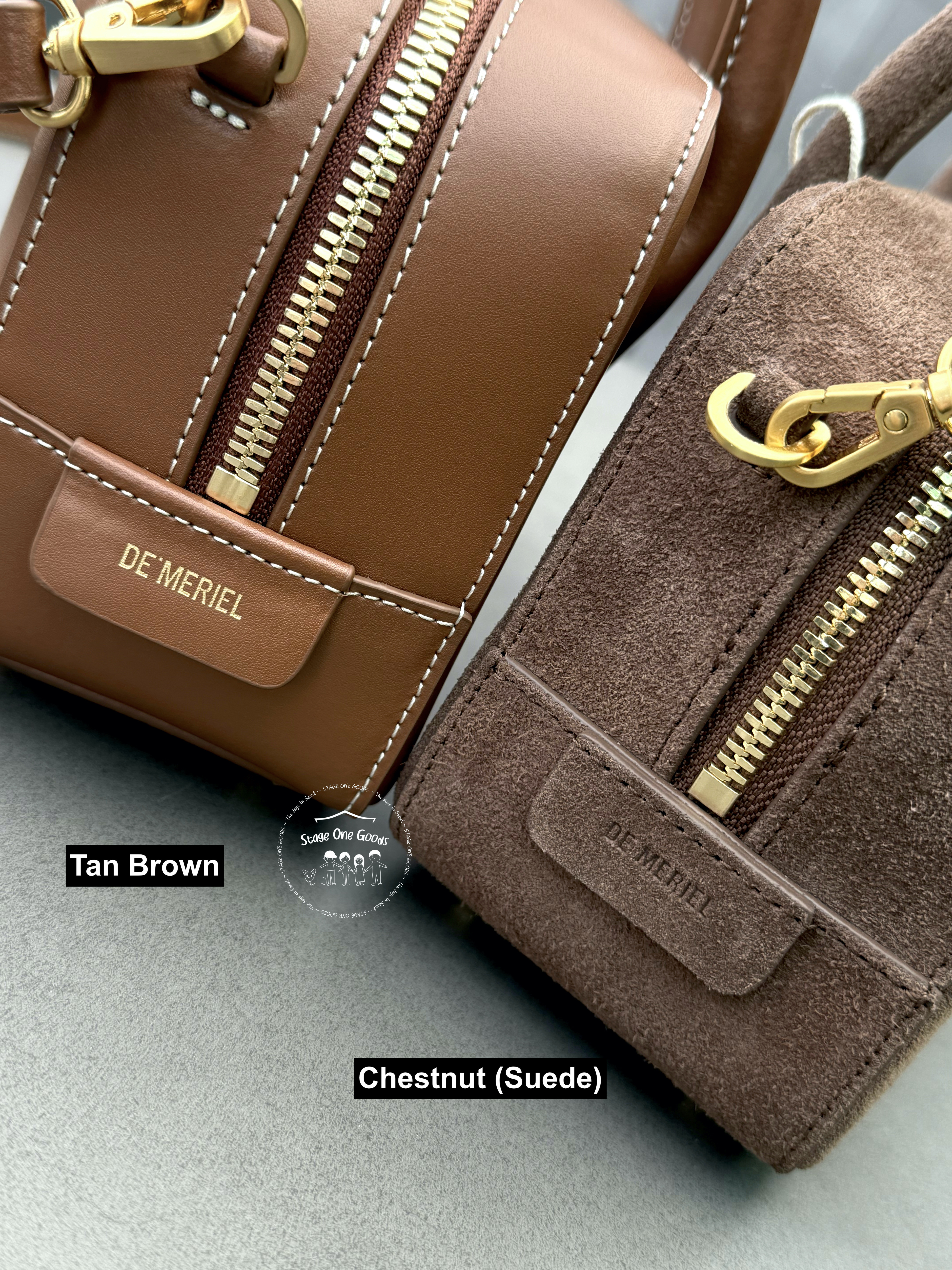 【DE MERIEL】Bowling Bag Medium Chestnut Demeriel Bowling Bag Medium