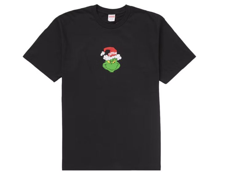 -(B3c02)-SUPREME GRINCH TEE 短T 格林奇 鬼精靈 FW24 黑/灰/白色-FW24T48