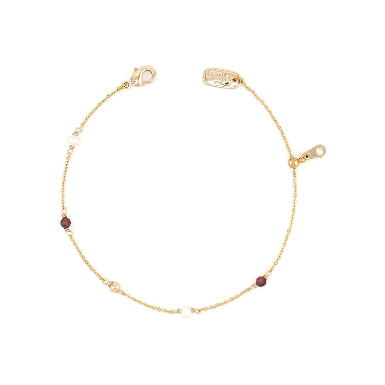 一月誕生石 • 風信子 • 重生的愛 – 珍珠石榴石 – 手鍊