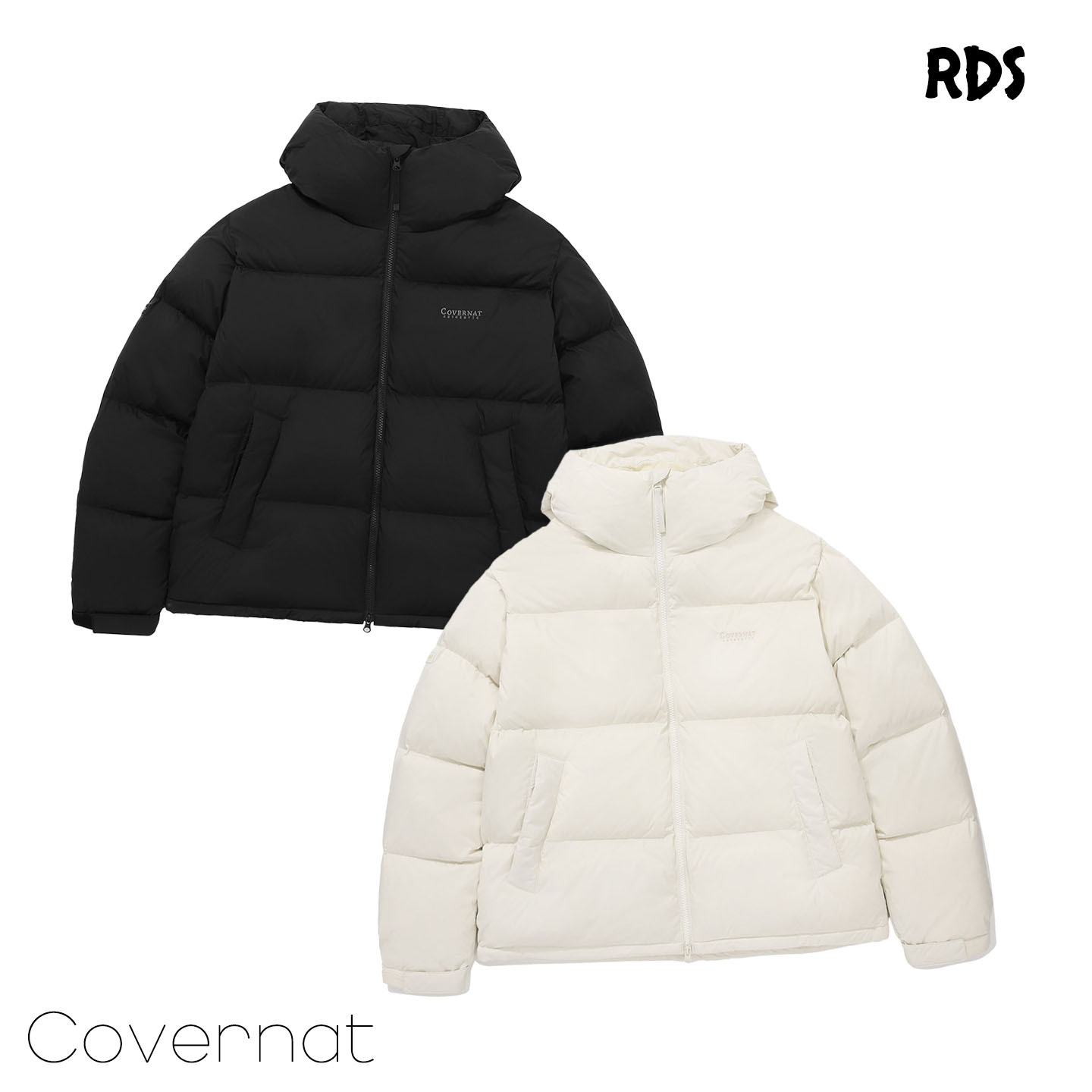 【OWN】Covernat RDS 羽絨 填充 連帽外套 防風 防水 不分男女 黑色 米白 CO2404DP03IV CO2404DP03BK