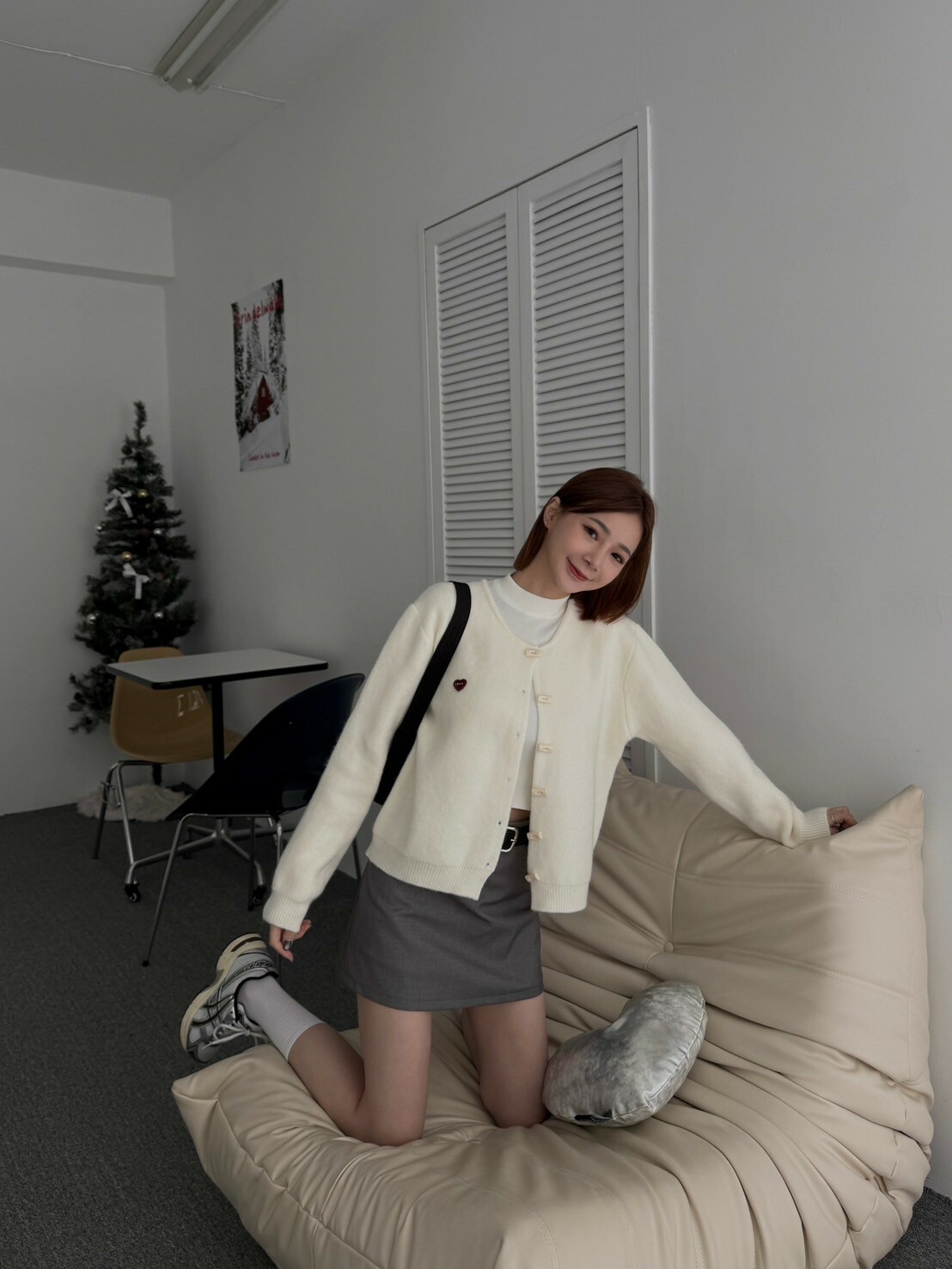 小愛心高磅針織外套