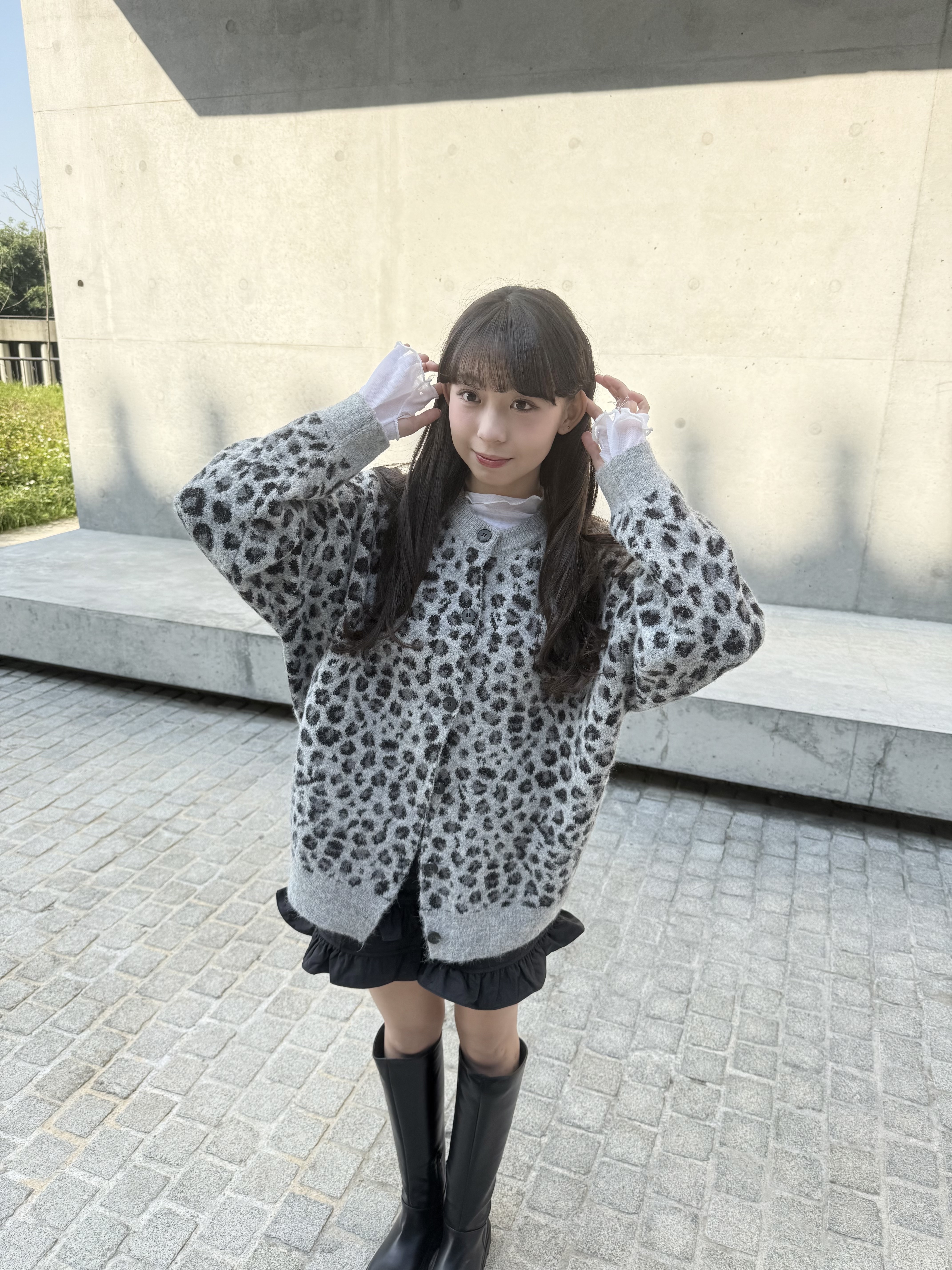 豹紋開鈕OVERSIZE冷衫