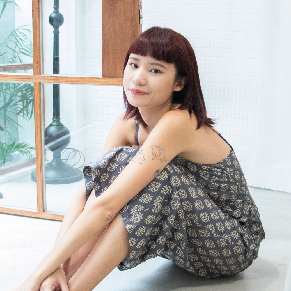 印度蓋染工藝純棉 吊帶褲 - 雪花