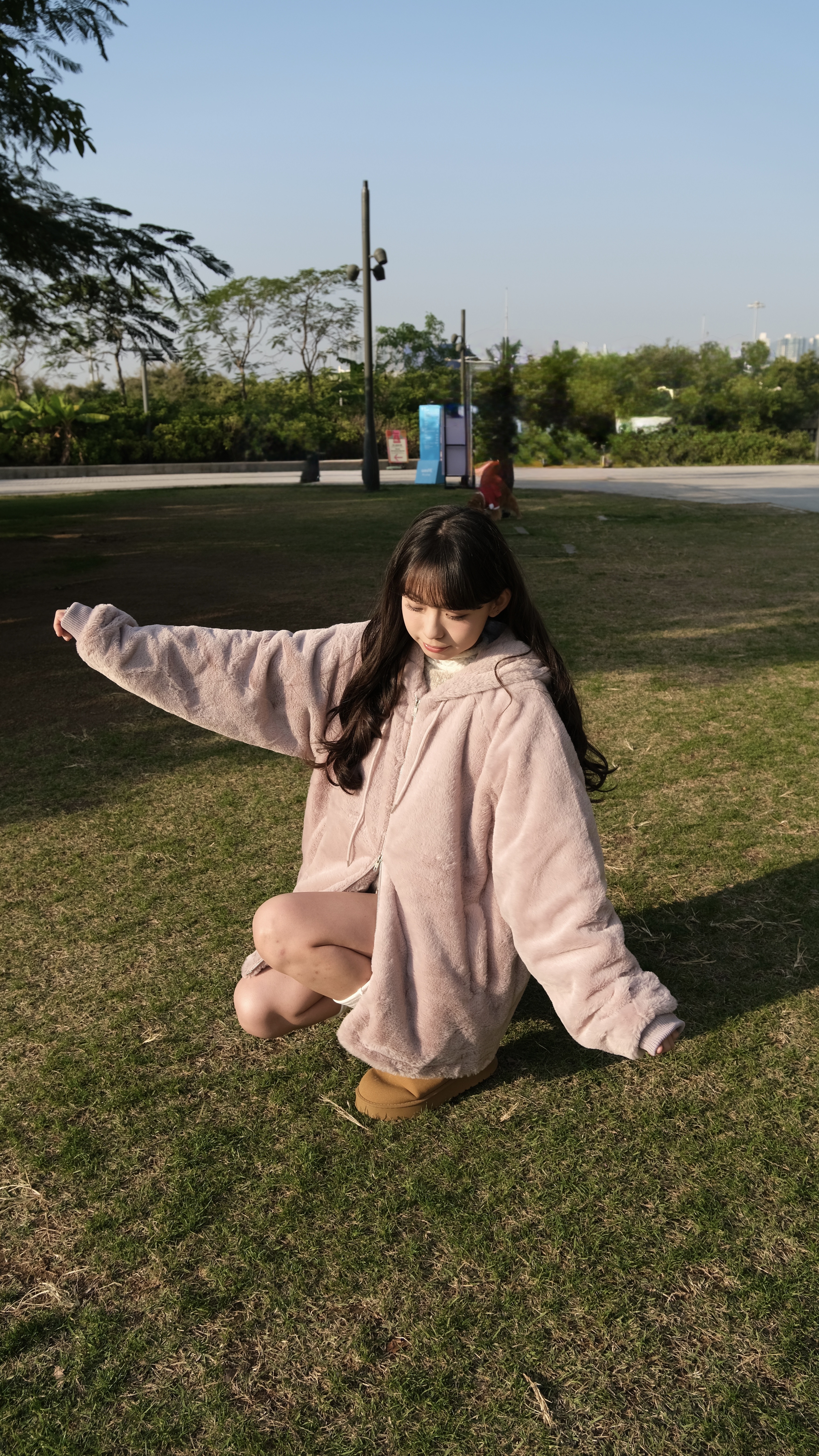 [5色入] 軟熟大毛毛外套( Pink / Black )