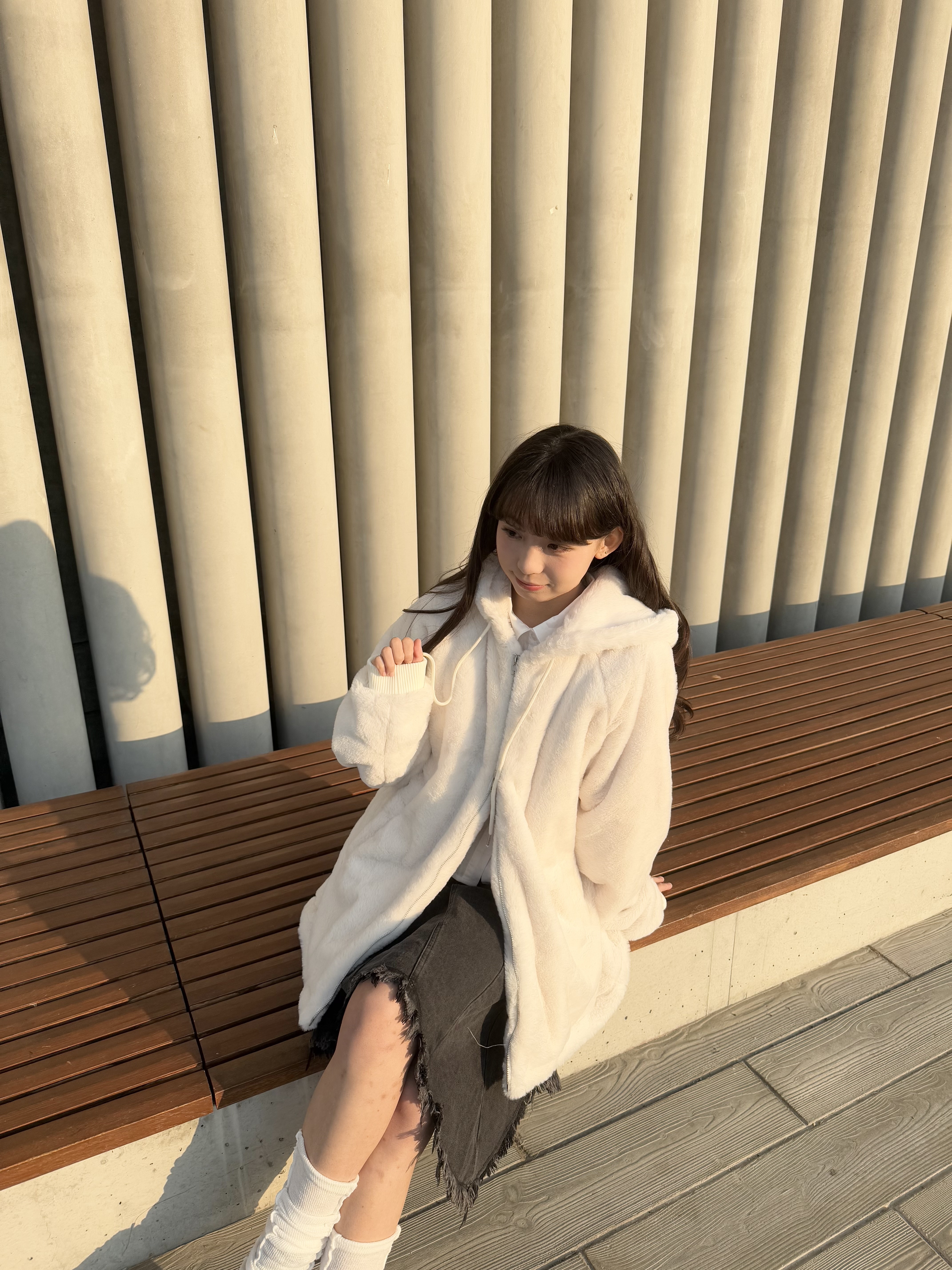 [5色入] 軟熟大毛毛外套( Ivory / Grey / Brown )