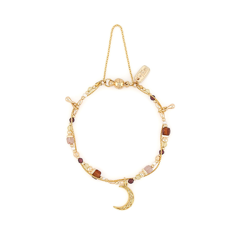 一月誕生石 • 吊燈花 • 相信你 – 石榴草莓晶 – 手鍊