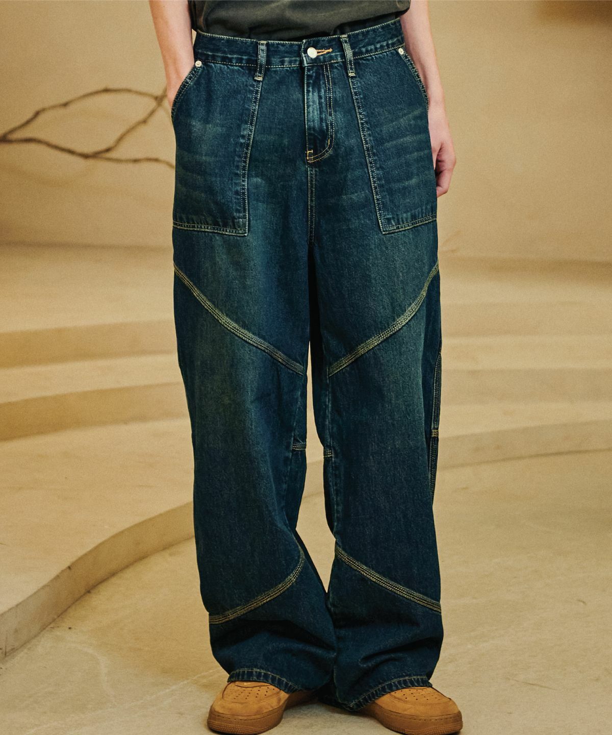 CPGN STUDIO Diagonal Seam Carpenter Pants