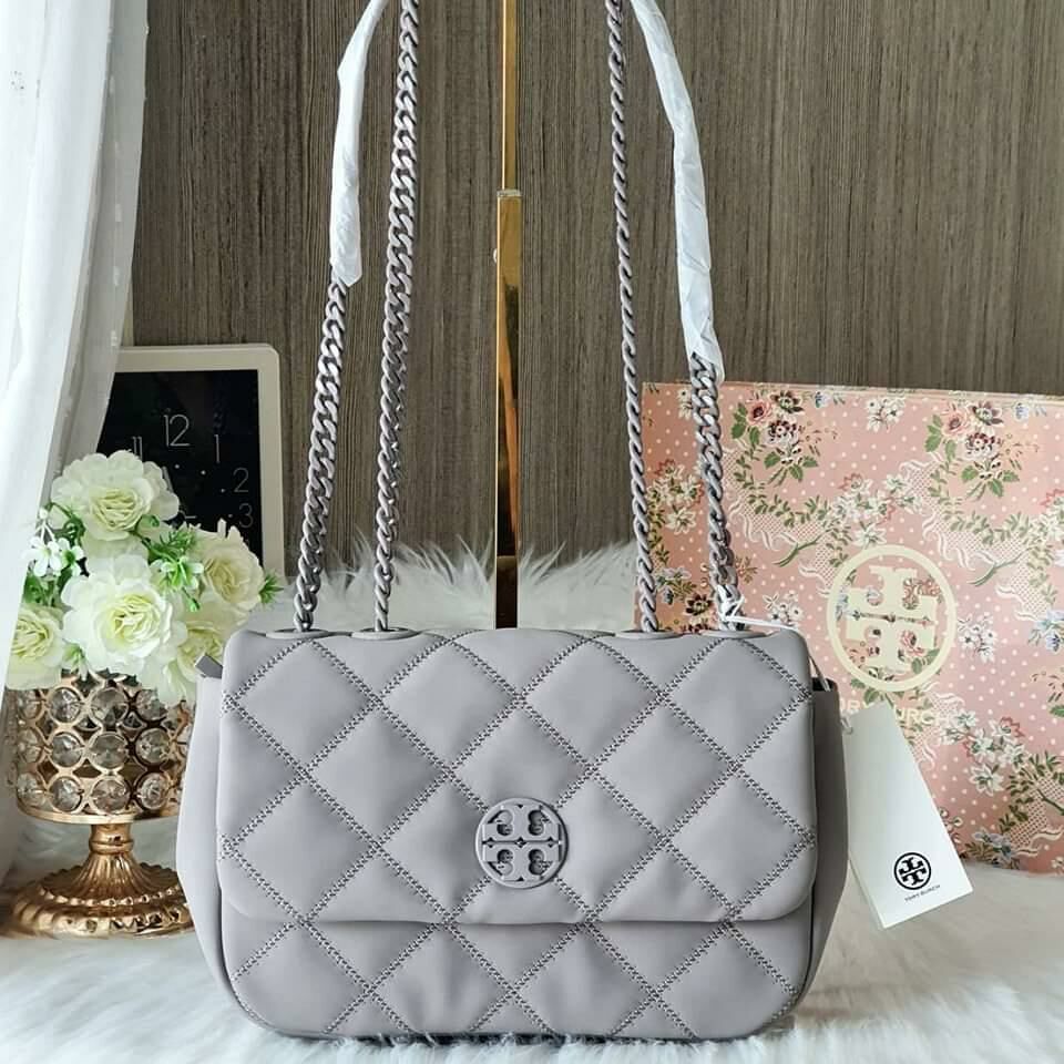 ca16524  Tory Burch Willa Small Shoulder Bag (霧面灰)
