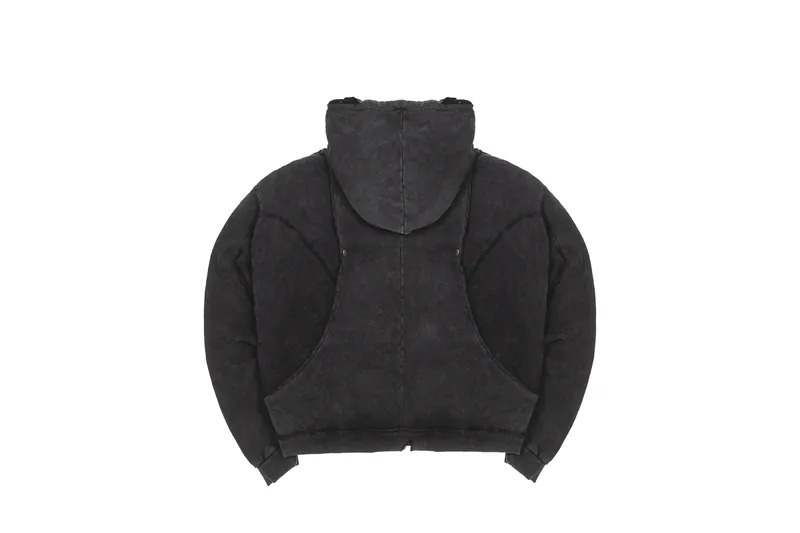 Kaesy Damage Patched Jacket - Dark Grey