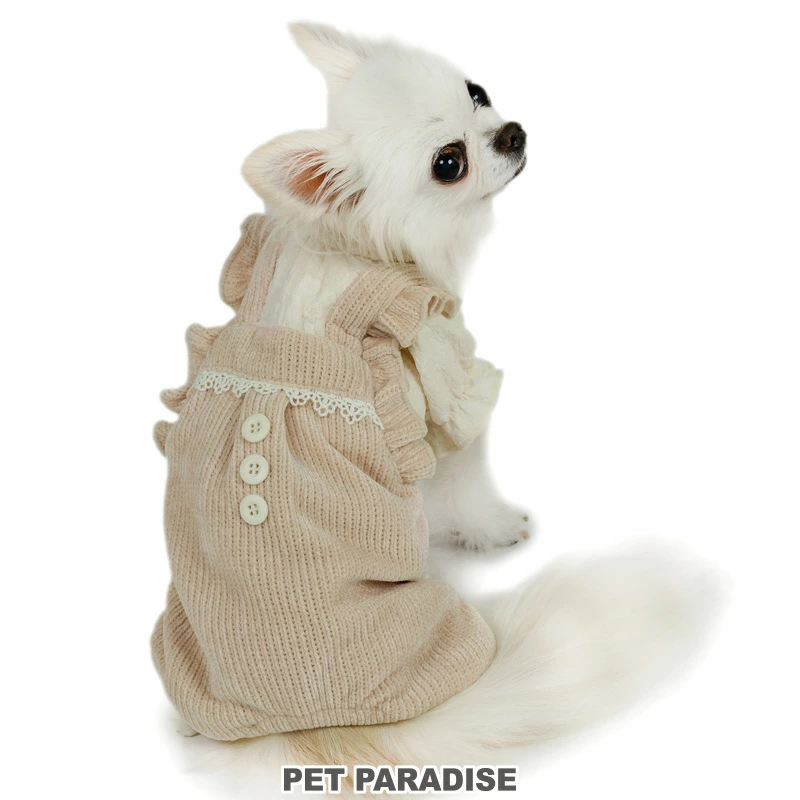 【Pet Paradise】Knit-Look Romper <918-35006>