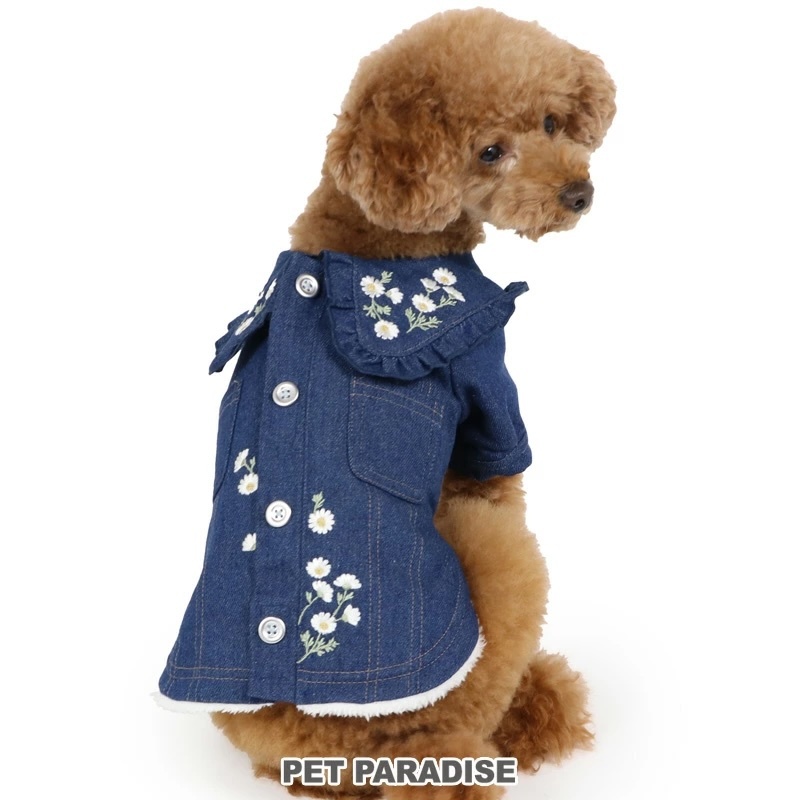 【Pet Paradise】Embroidered Big Collar Jacket <633-29941>
