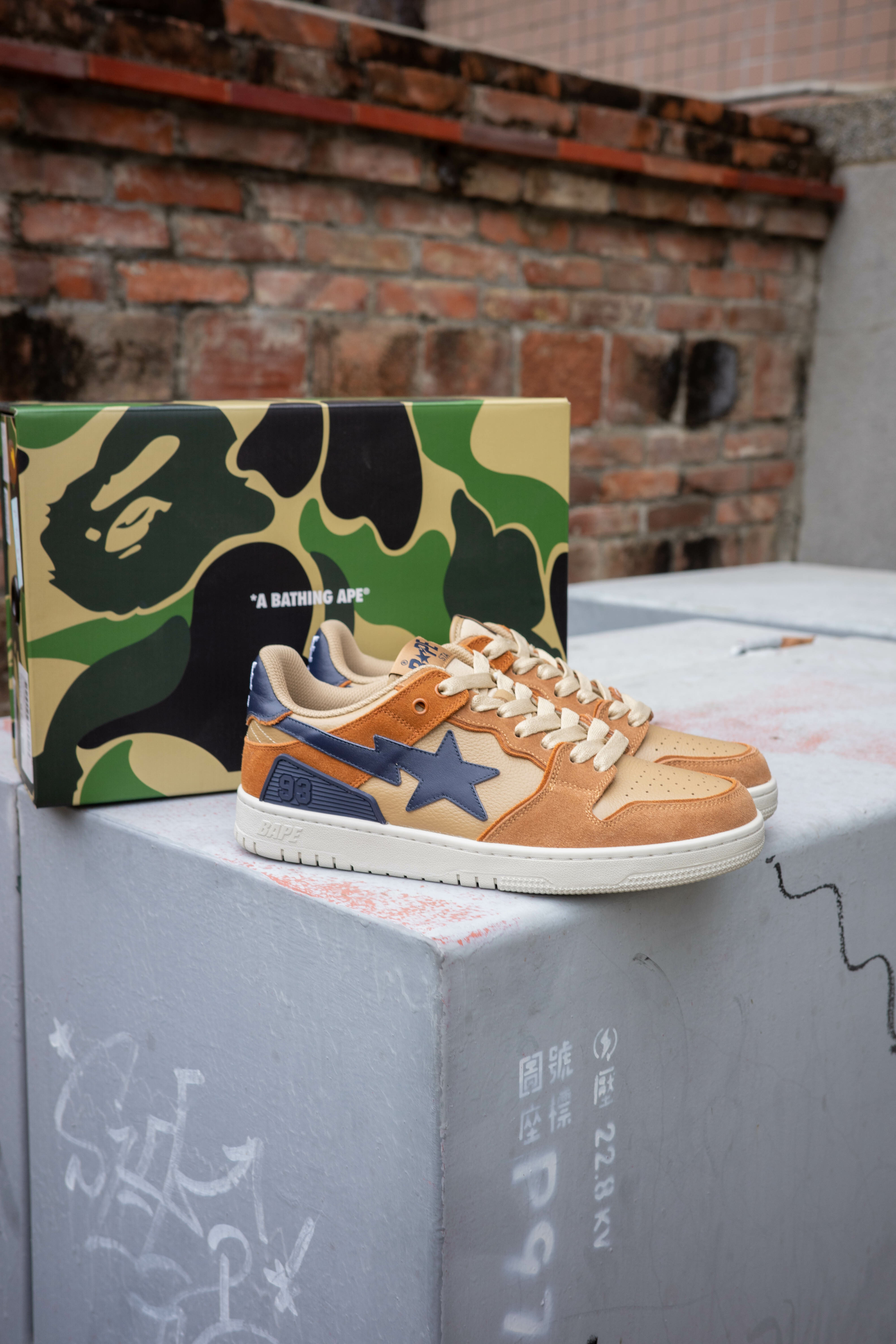 Bape SK8 STA 卡其色 A Bathing Ape 1i70191009