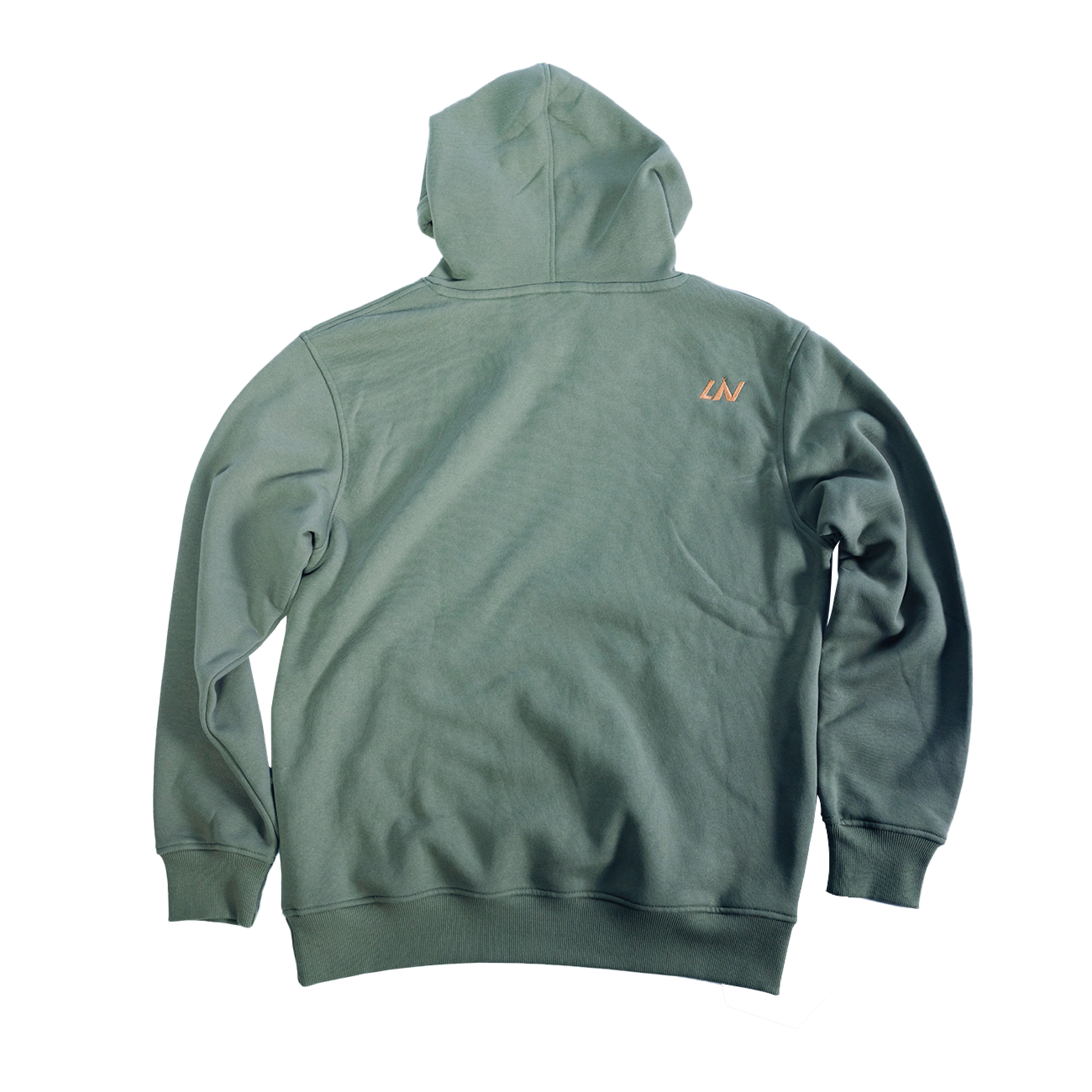 24-25 LN簡約繡花刷毛帽TEE|綠