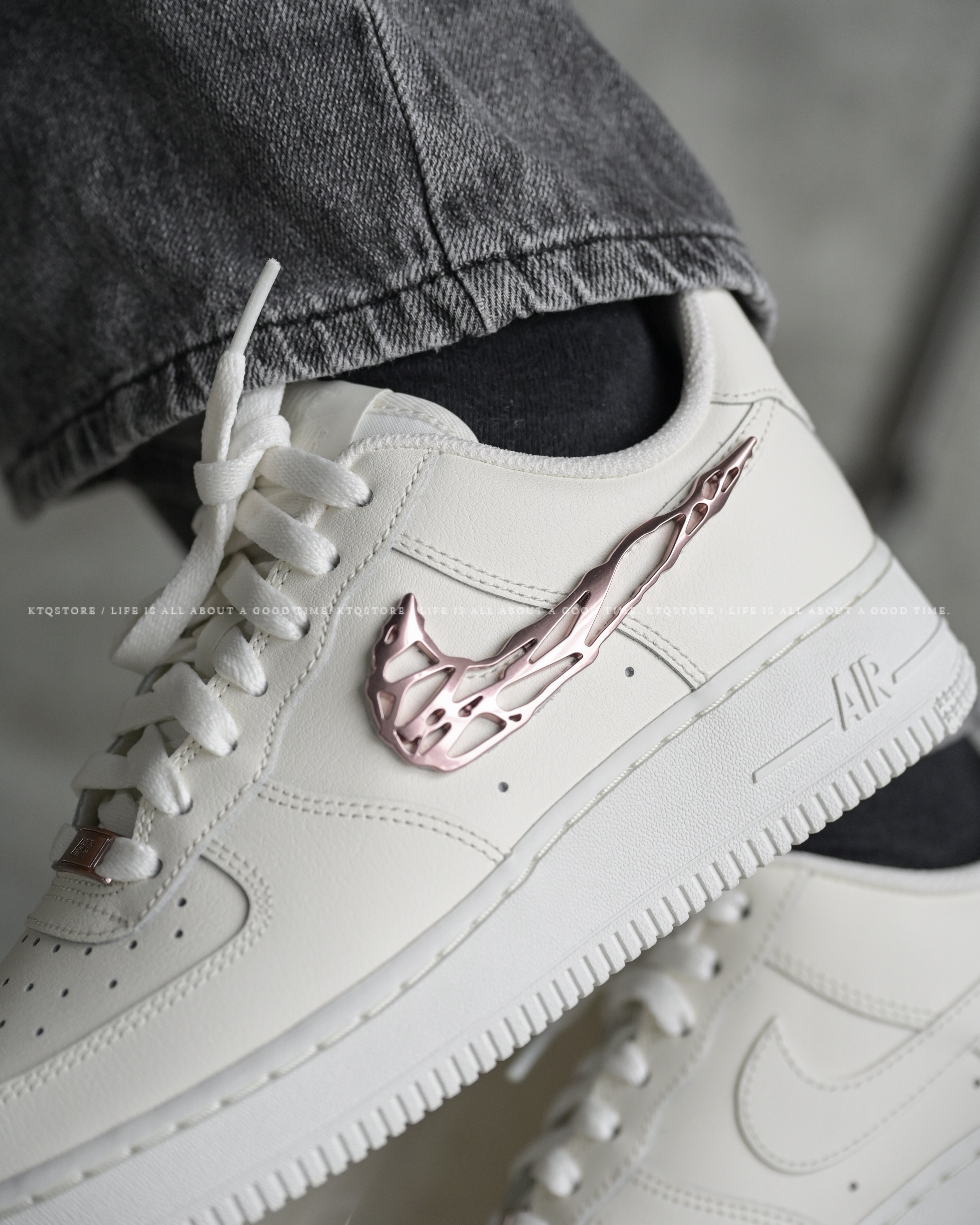 KTQ STORE ‧ Nike Air Force 1 Low Molten Swoosh 玫瑰金液態金屬勾 IF1686-161