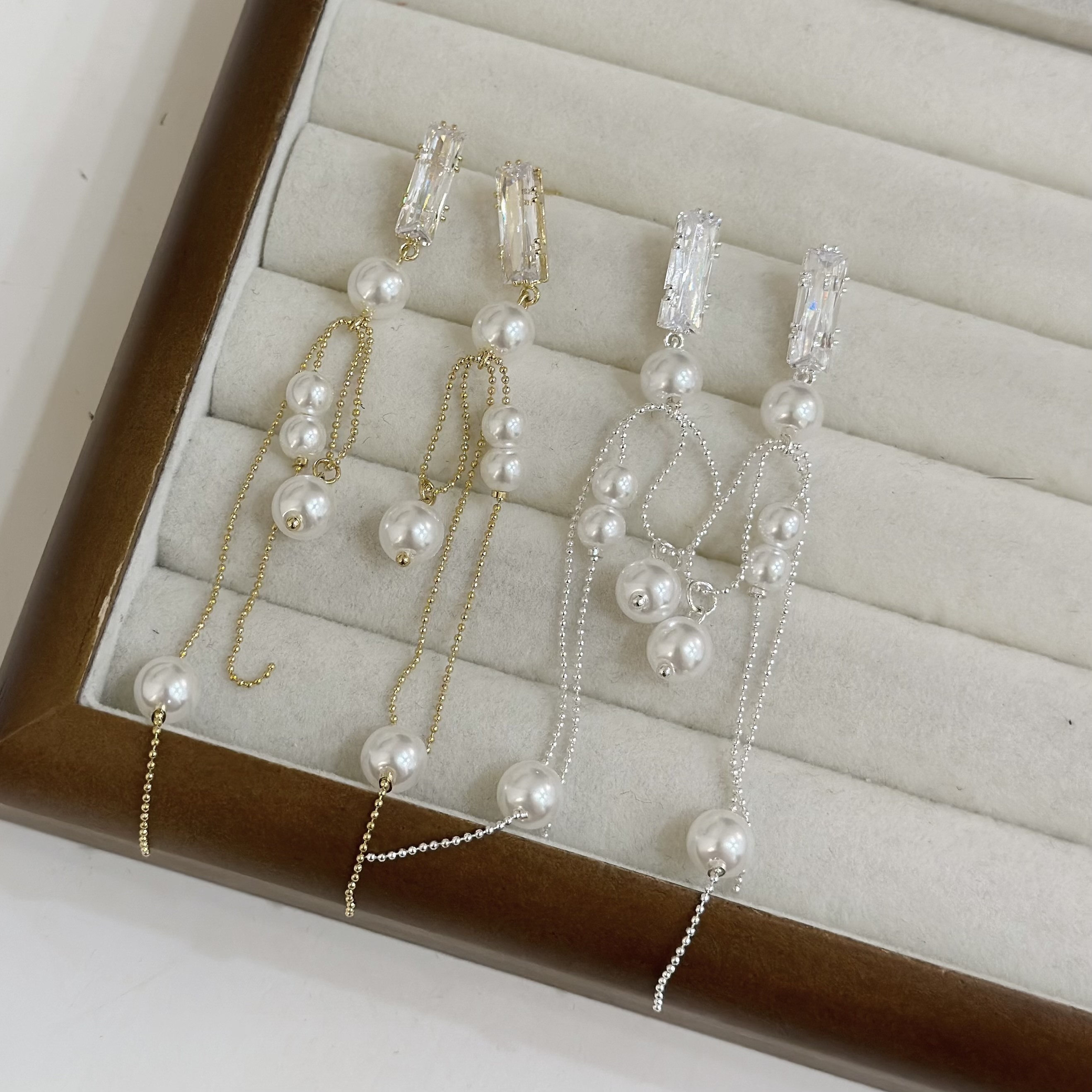 80長鋯石珍珠垂吊