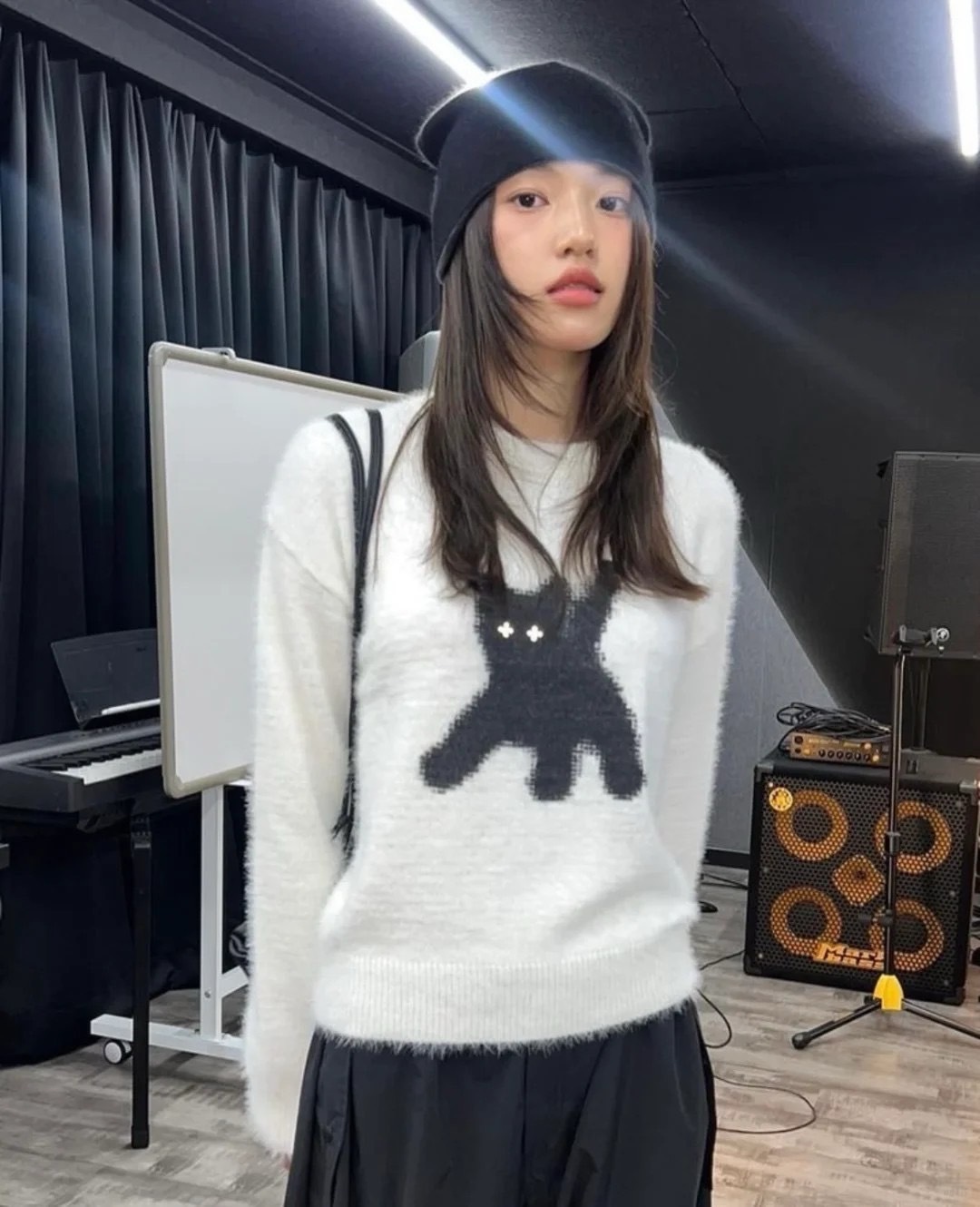 aeae FLASHED CATS ANGORA KNIT 閃光貓咪  針織毛衣 ( 短 版 )