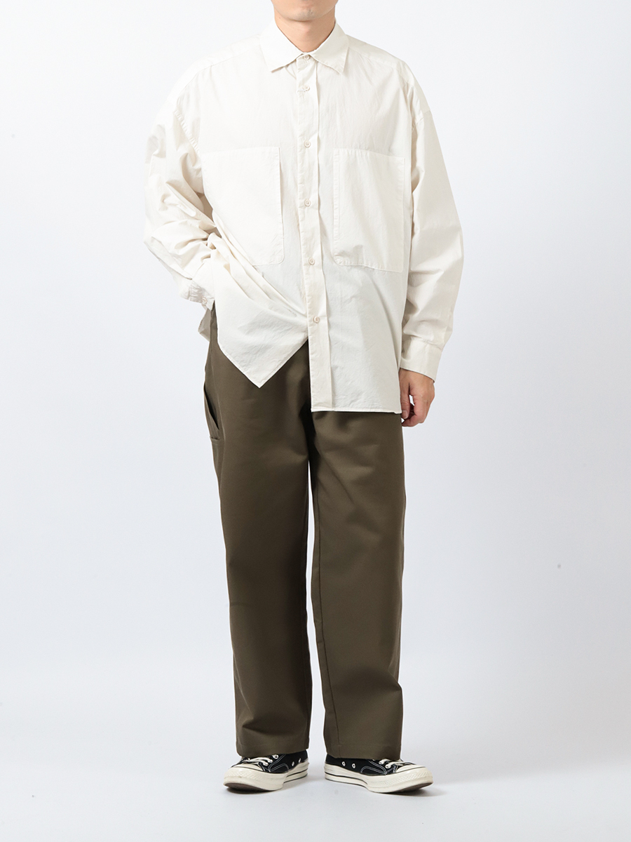 Still By Hand Painter Style Loose fit Pants Olive PT022